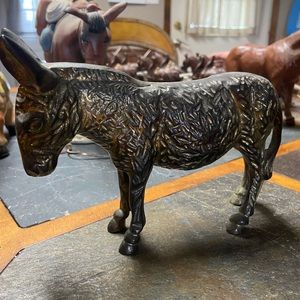 Donkey, brass sculpture